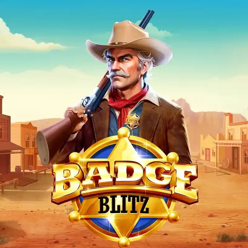 Badge Blitz slot icon by Pragmatic Play, available at Spinaura Casino